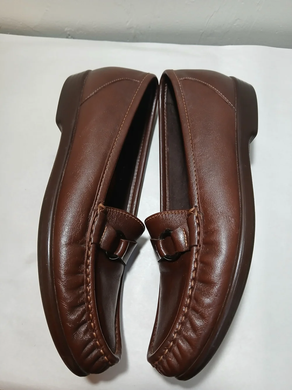 SAS Tripad Women's Brown Leather Loafers Sz. 10 Slim